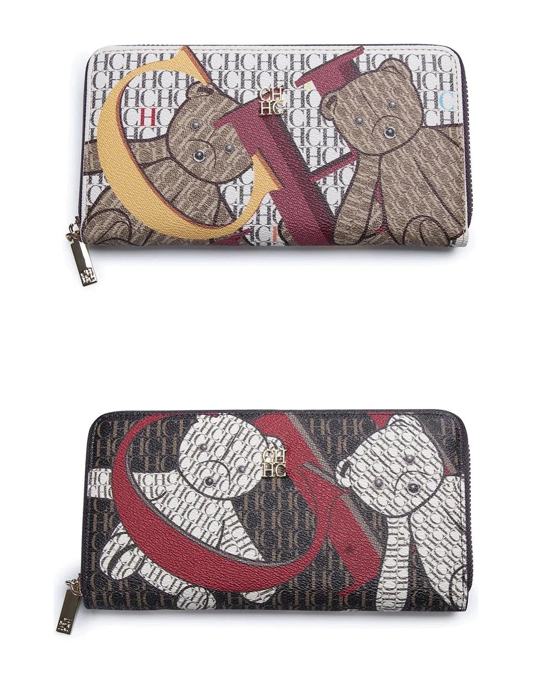 CH High Quality Luxury Women's Wallet Classic Retro Folding Print Design Fashionable Premium Zero Wallet