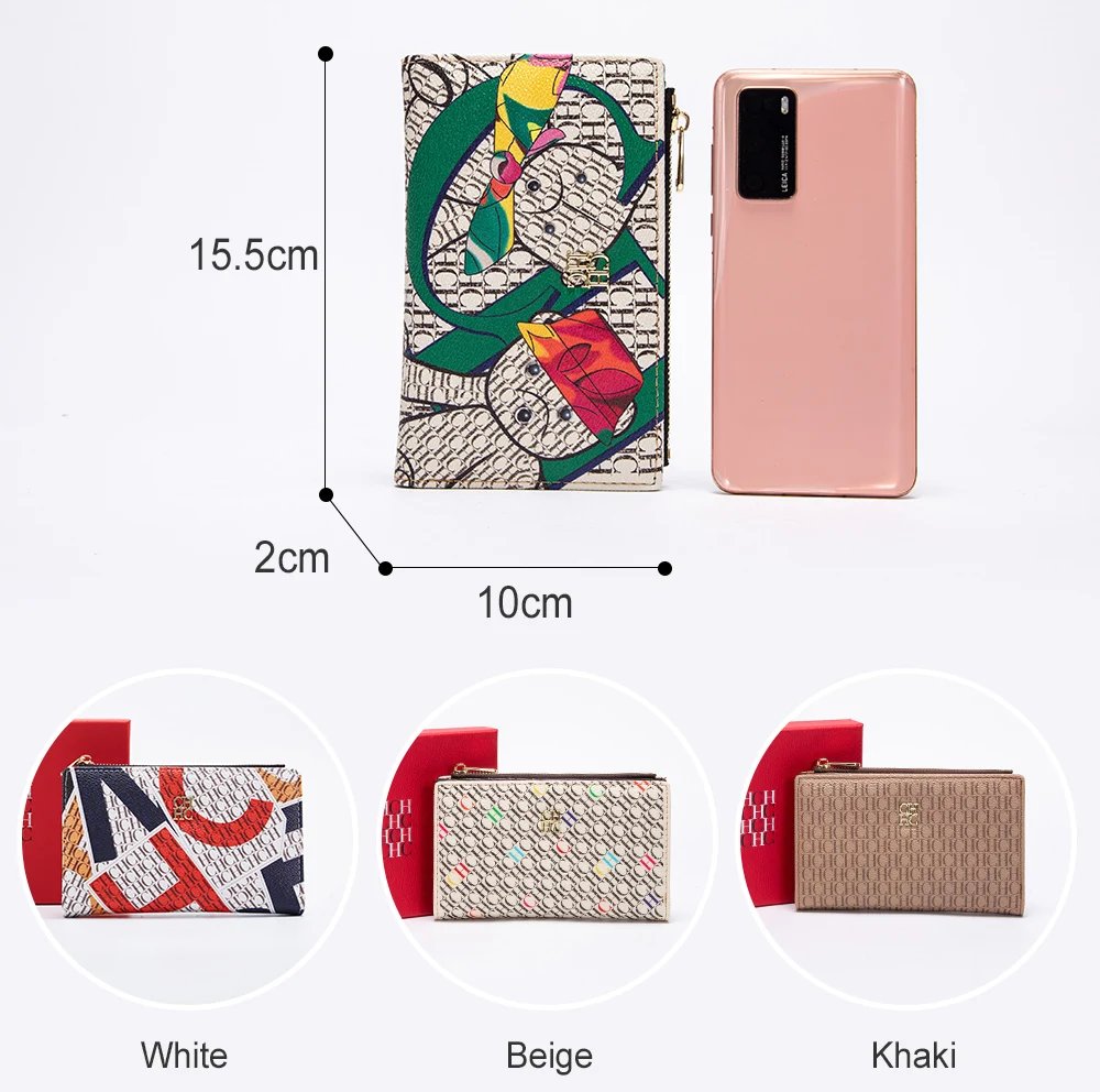 CH New Fashion Simple Card Holder Bag Luxury Brand Printed Women's Long Wallet Vintage Classic PVC Material 2025