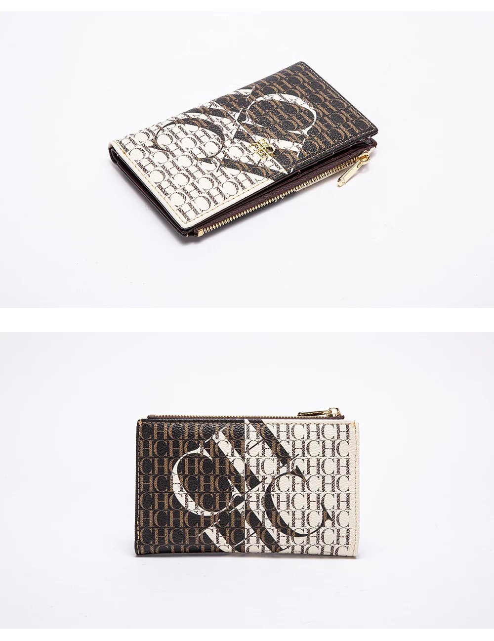 CH New Fashion Simple Card Holder Bag Luxury Brand Printed Women's Long Wallet Vintage Classic PVC Material 2025