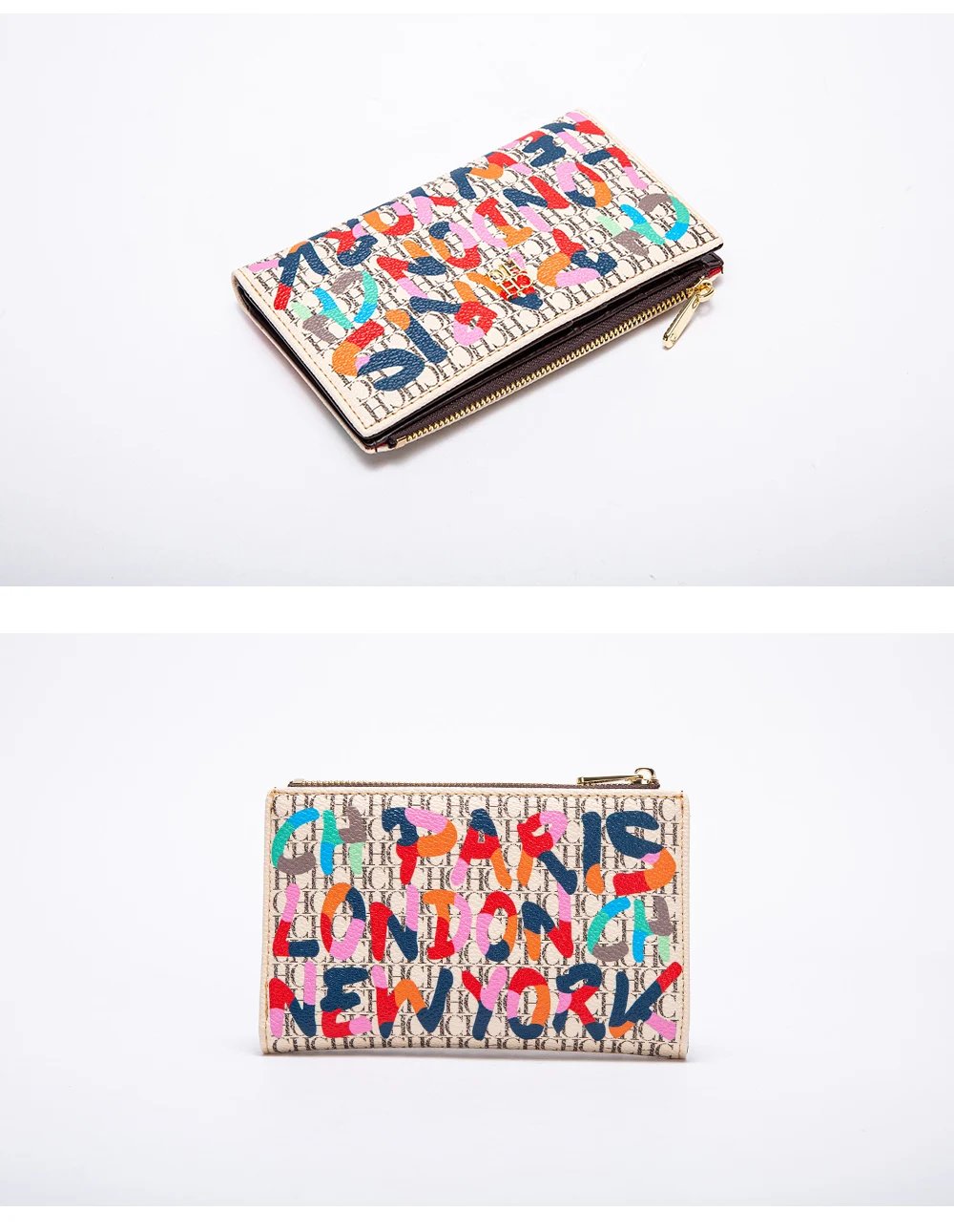CH New Fashion Simple Card Holder Bag Luxury Brand Printed Women's Long Wallet Vintage Classic PVC Material 2025