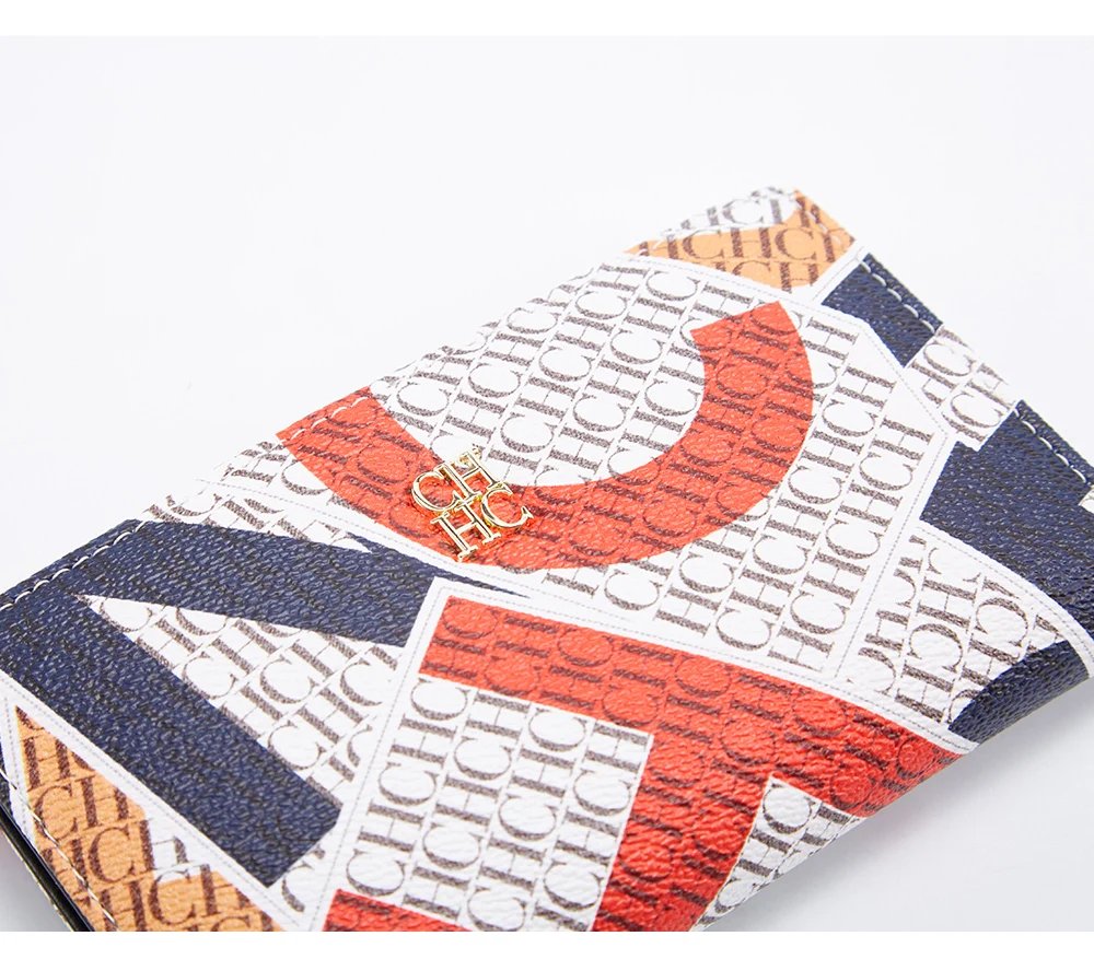 CH New Fashion Simple Card Holder Bag Luxury Brand Printed Women's Long Wallet Vintage Classic PVC Material 2025