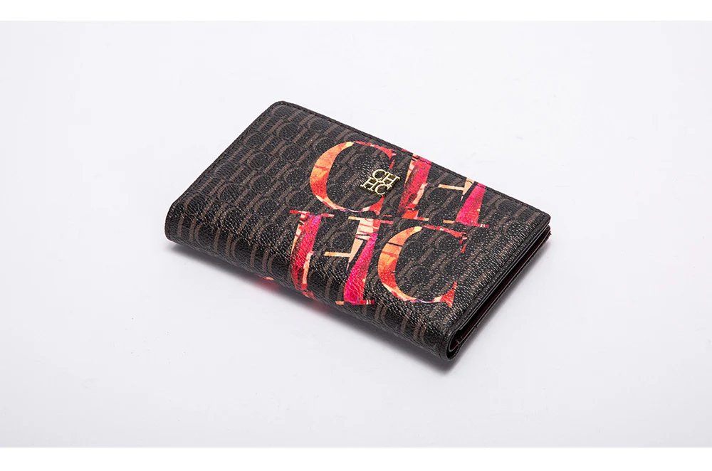 CH New Fashion Simple Card Holder Bag Luxury Brand Printed Women's Long Wallet Vintage Classic PVC Material 2025