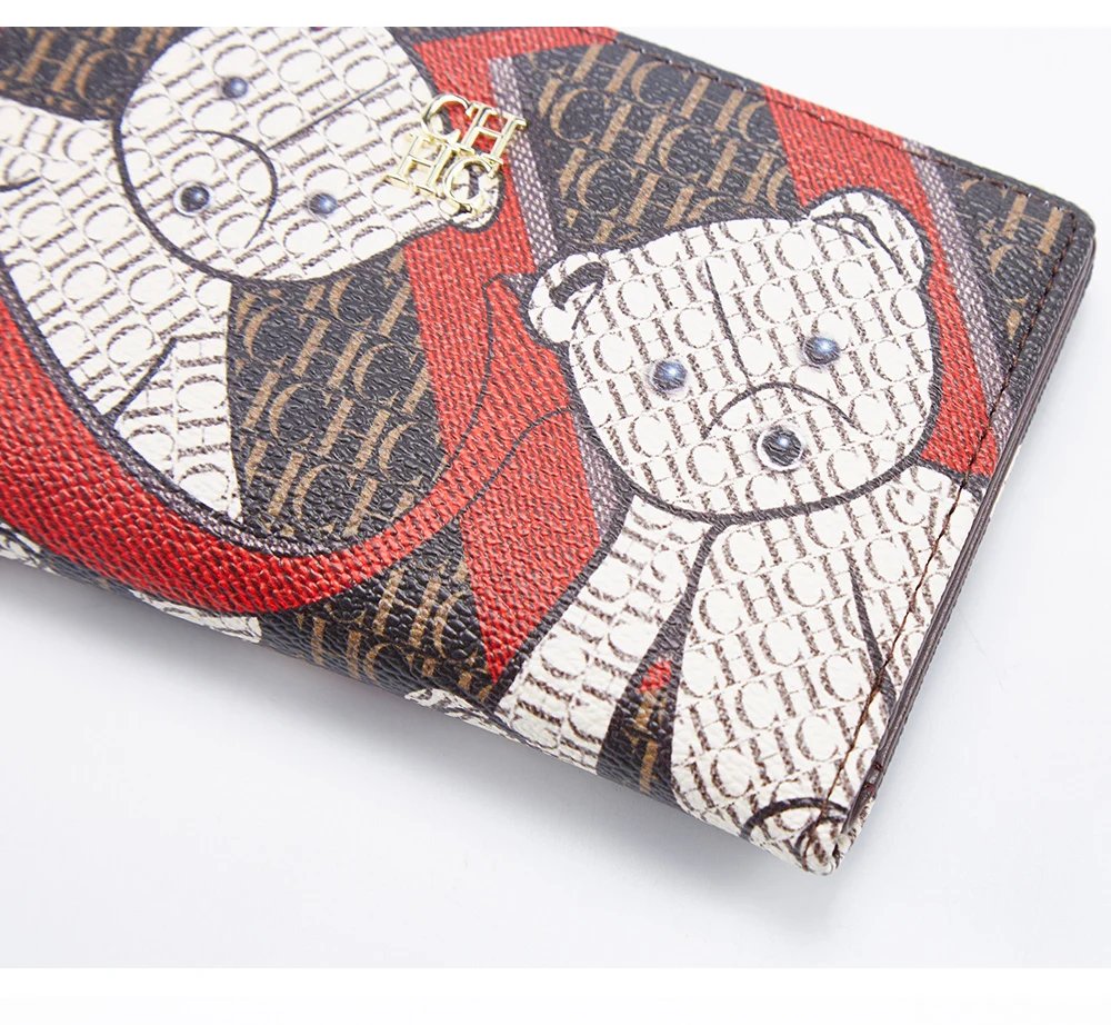 CH New Fashion Simple Card Holder Bag Luxury Brand Printed Women's Long Wallet Vintage Classic PVC Material 2025