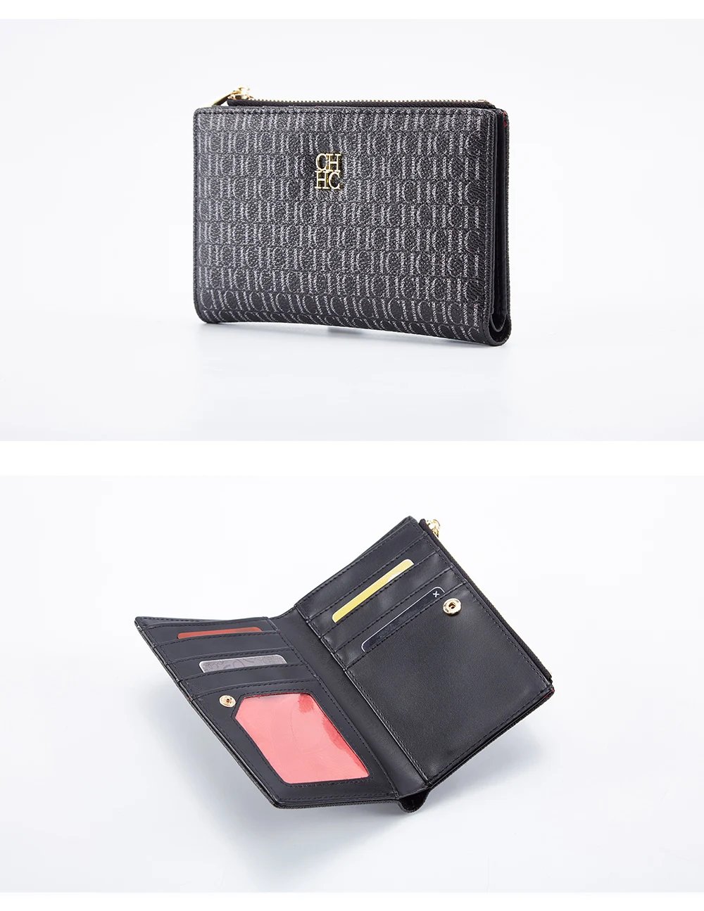 CH New Fashion Simple Card Holder Bag Luxury Brand Printed Women's Long Wallet Vintage Classic PVC Material 2025