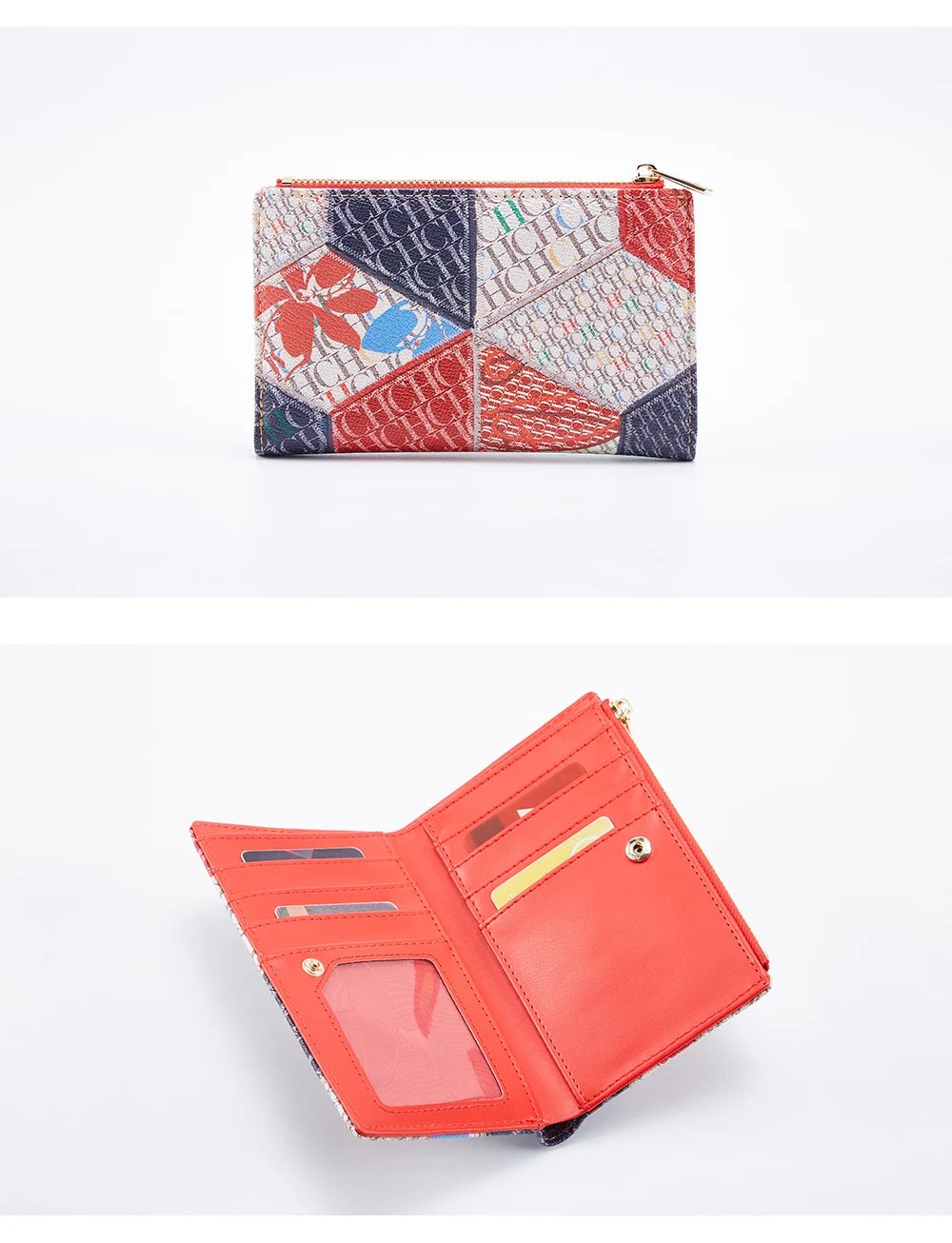 CH New Fashion Simple Card Holder Bag Luxury Brand Printed Women's Long Wallet Vintage Classic PVC Material 2025