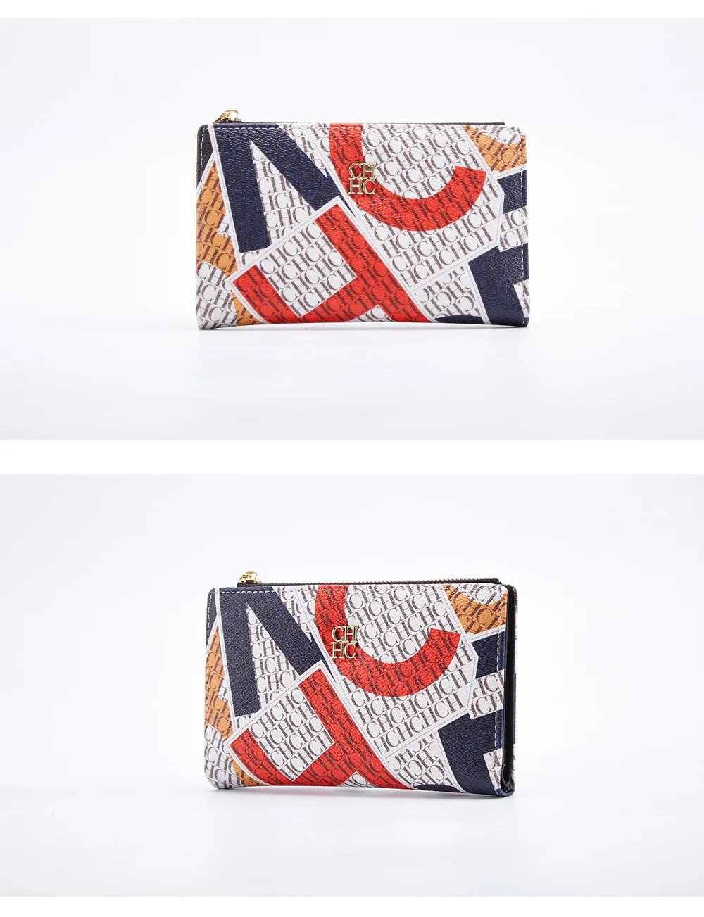CH New Fashion Simple Card Holder Bag Luxury Brand Printed Women's Long Wallet Vintage Classic PVC Material 2025