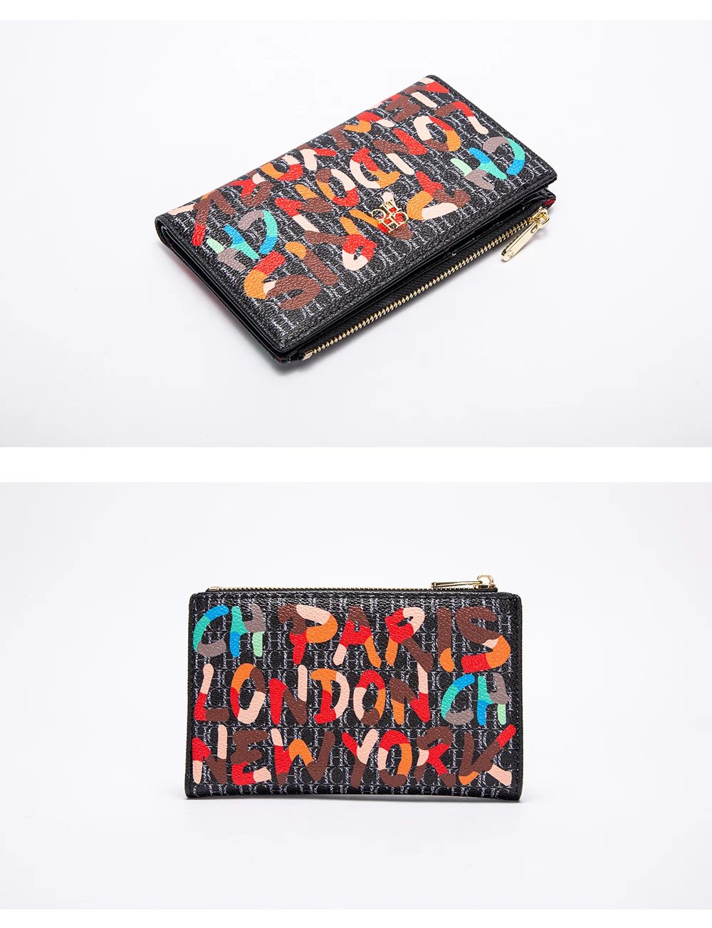 CH New Fashion Simple Card Holder Bag Luxury Brand Printed Women's Long Wallet Vintage Classic PVC Material 2025
