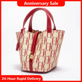 CH Large Capacity Commuter Travel Handbag Luxury Brand Fashion Texture Letter Printed Women's Shoulder Bag