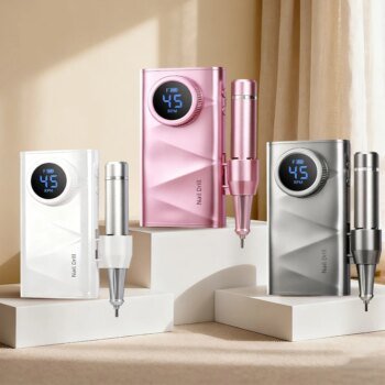 Cordless Quiet Nail Drill Rechargeable Salon-Quality Professional Cordless 45000Rpm Nail Polish Remover Nail Drill Machine