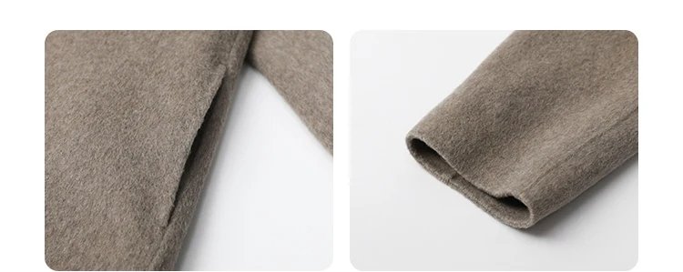 CHIC VEN Women Woolen Coat Double-breasted Basic Loose Casual Retro New Long Double-sided Female Overcoat Autumn Winter 2024