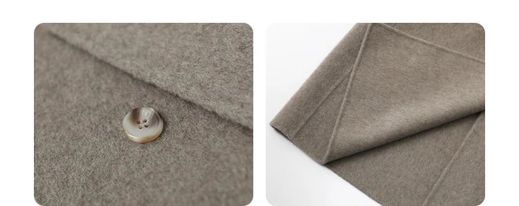 CHIC VEN Women Woolen Coat Double-breasted Basic Loose Casual Retro New Long Double-sided Female Overcoat Autumn Winter 2024