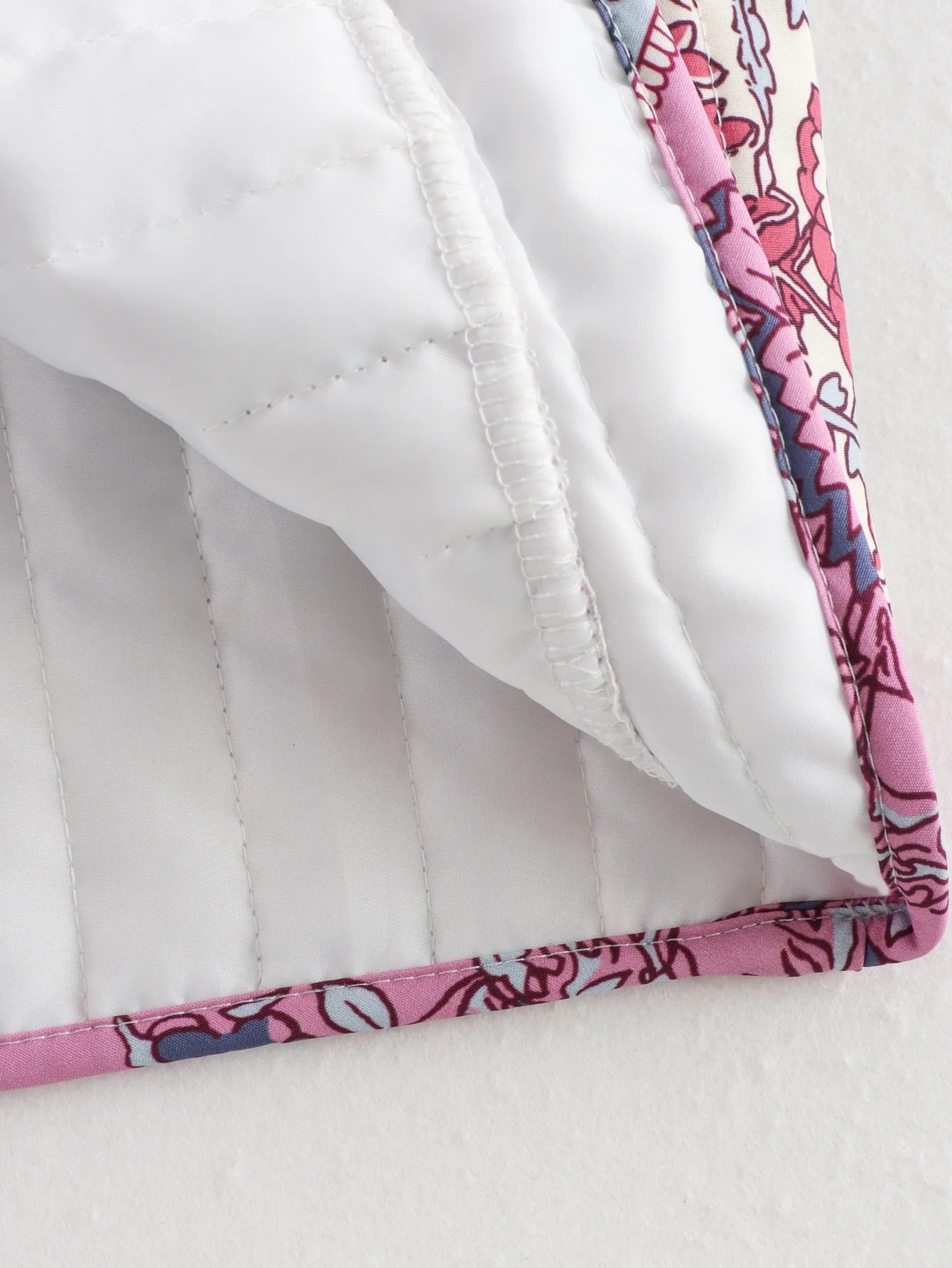 Floral Print Quilted Woman Vest Sleeveless Open Front Loose Female Streetwears retro national style ladies Tops girls Outwear