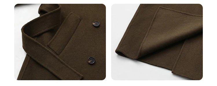 CHIC VEN Women Long Double-sided Woolen Coats Retro Loose Female Overcoat Double Breasted Ladies Windbreak Autumn Winter 2025