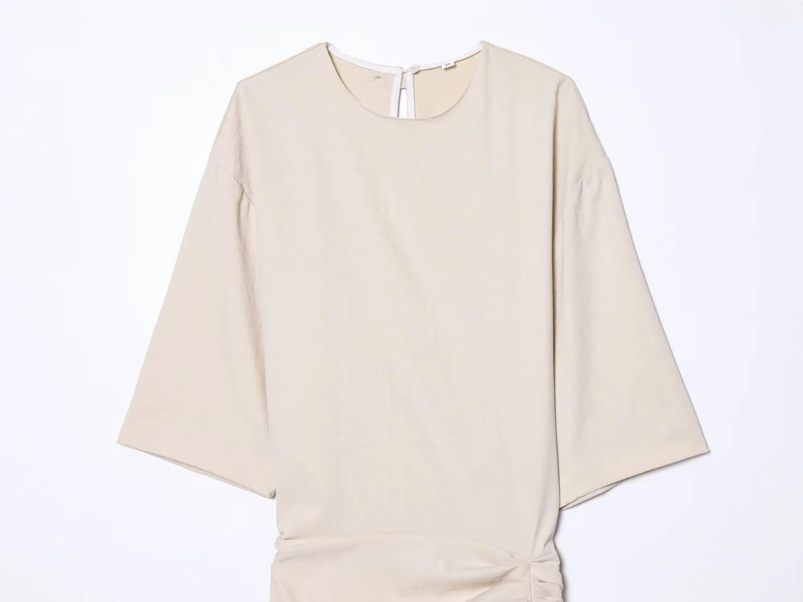 HH Women New Fashion Round Neck Pleated Short Sleeve Waist Dress Women Casual Sexy Side Zipper Button Solid Midi Summer Dress