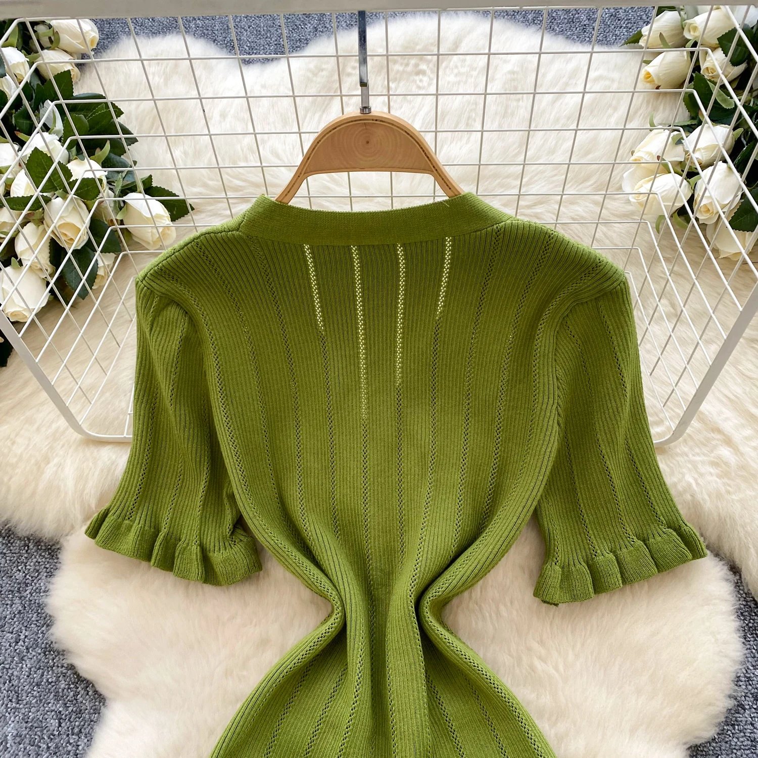 SINGREINY Summer OL Knit Dress 2025 Women V Neck Button Design Slim Mermaid Sundress Fashion Elastic Solid Bohemian Long Dress