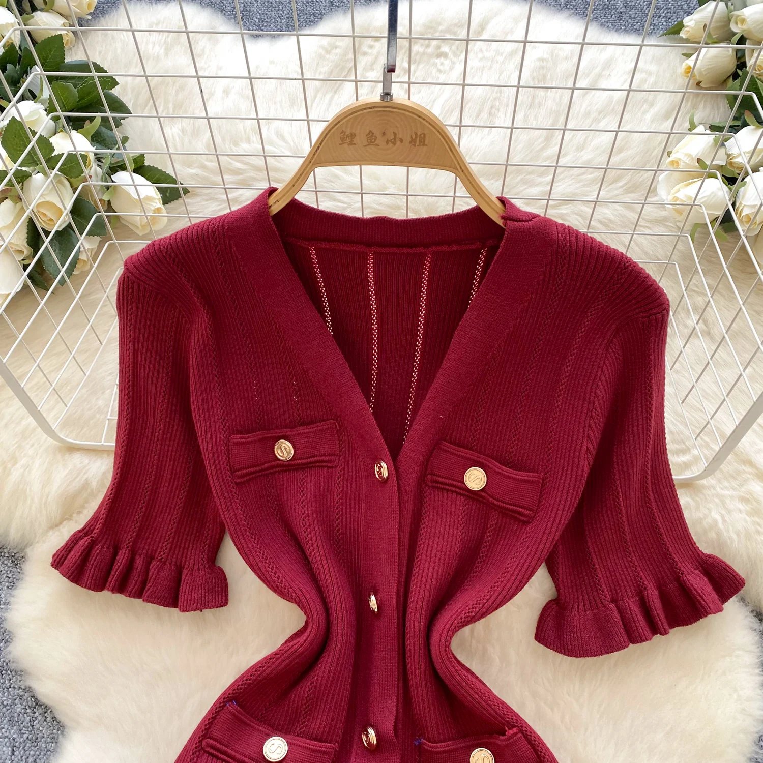 SINGREINY Summer OL Knit Dress 2025 Women V Neck Button Design Slim Mermaid Sundress Fashion Elastic Solid Bohemian Long Dress