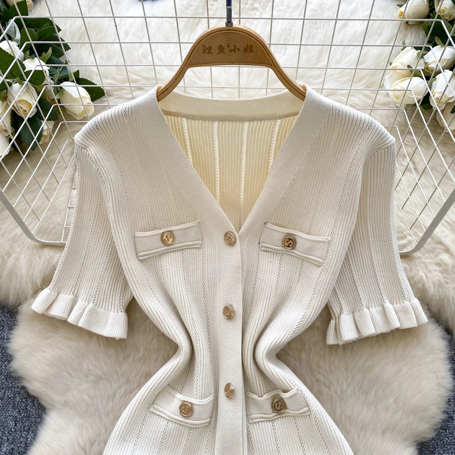 SINGREINY Summer OL Knit Dress 2025 Women V Neck Button Design Slim Mermaid Sundress Fashion Elastic Solid Bohemian Long Dress